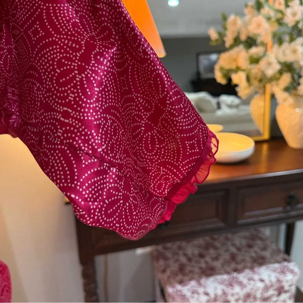 Silk Pink Women's Robe - Picture 3 of 6